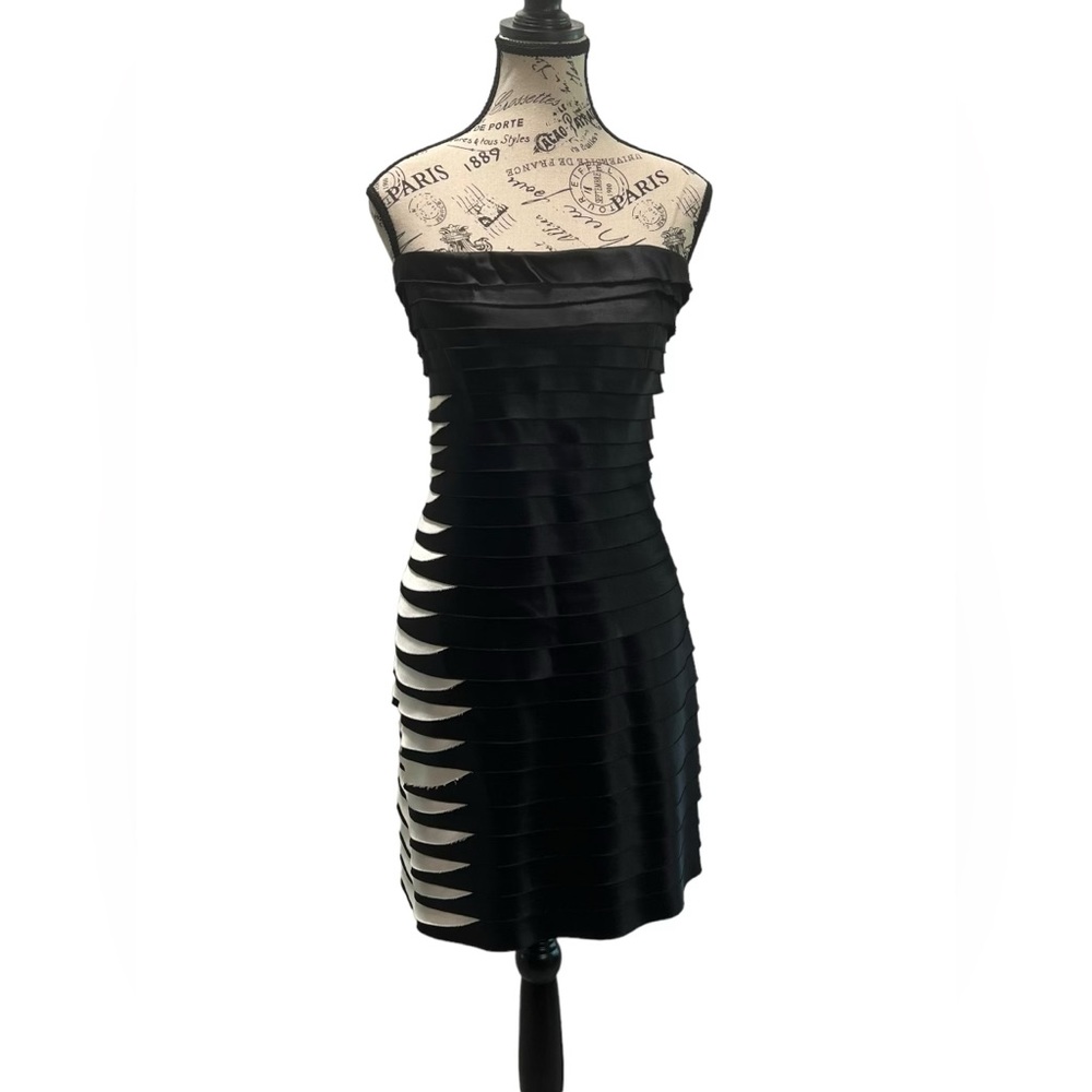 NWT BCBG Maxazria black/ taupe dress Size 12